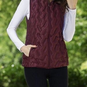 Elegant Maroon Quilted Vest